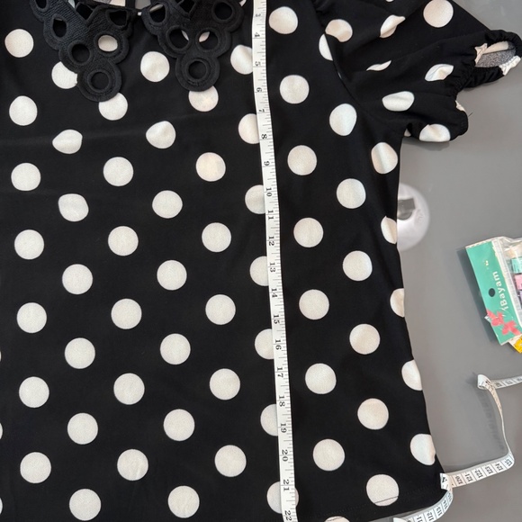Black and white polka dot blouse - Picture 5 of 9